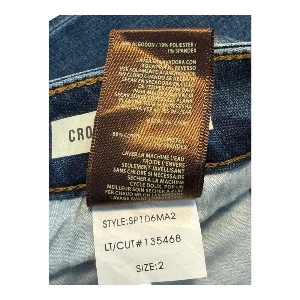 NEW KUT from the Kloth Women's‎ Crop Straight Leg Jeans Size 2 Blue Denim NWT
